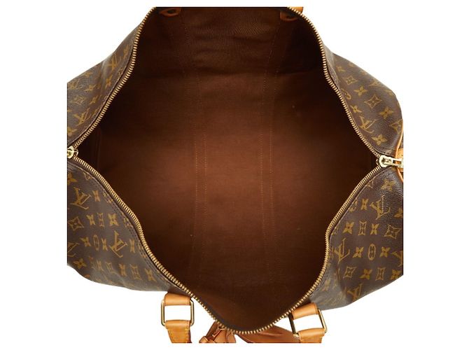 Borsa Boston Louis Vuitton Monogram Keepall 55 Marrone - vista 9