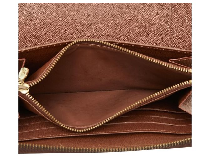 Cartera Larga Louis Vuitton Monogram Zippy Organizer Castaño - vista 10