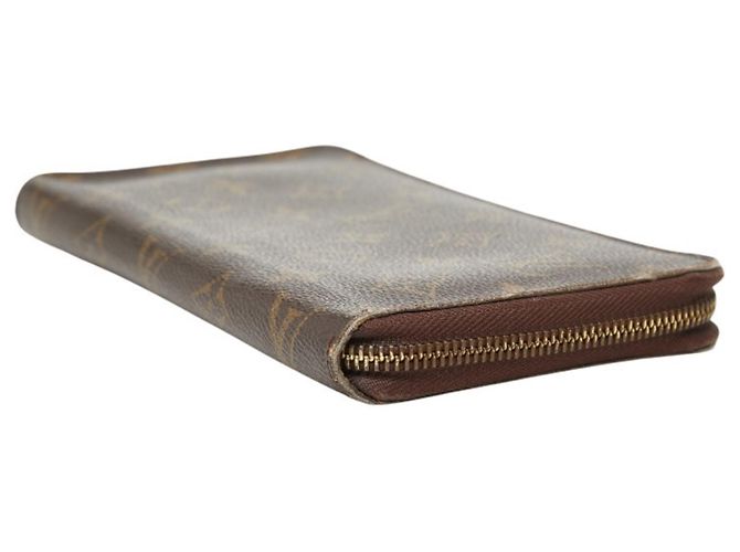 Cartera Larga Louis Vuitton Monogram Zippy Organizer Castaño - vista 4