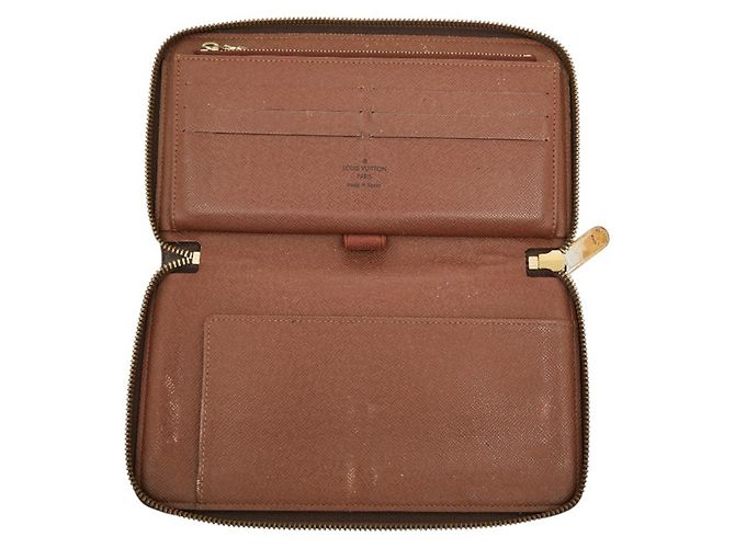 Cartera Larga Louis Vuitton Monogram Zippy Organizer Castaño - vista 9