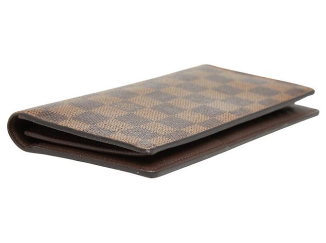 Louis Vuitton Damier Portefeuille Brazza Long Wallet Marrone - vista 4