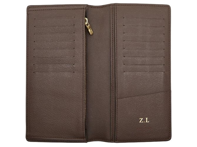 Louis Vuitton Damier Portefeuille Brazza Long Wallet Marrone - vista 6