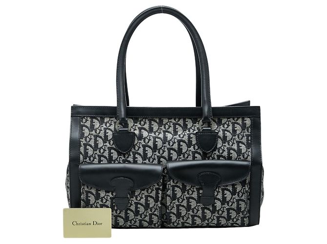 Borsa Tote Christian Dior Dior Trotter Marrone Nero - vista 12