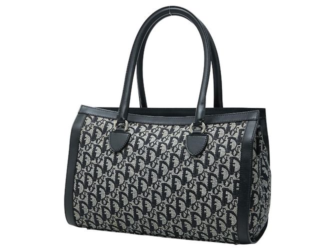 Borsa Tote Christian Dior Dior Trotter Marrone Nero - vista 2