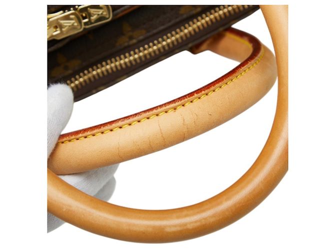 Borsa da viaggio Louis Vuitton Monogram Alizé en Poche Marrone - vista 7