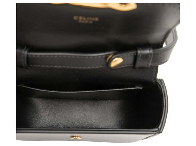 Céline Celine Triomphe Mini Claude Crossbody Shoulder Bag Schwarz - Ansicht 4