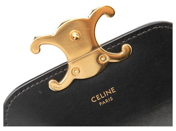 Céline Celine Triomphe Mini Claude Crossbody Shoulder Bag Schwarz - Ansicht 5
