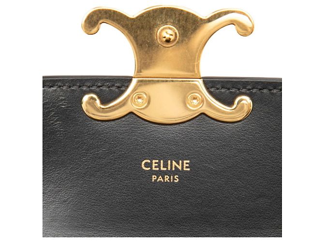Céline Celine Triomphe Mini Claude Crossbody Shoulder Bag Schwarz - Ansicht 6