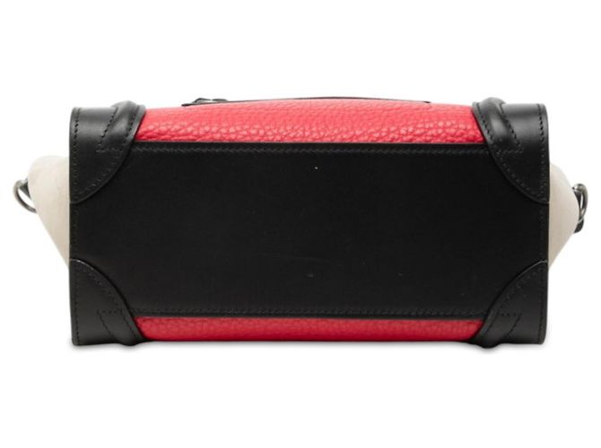 Céline Celine Luggage Nano Shopper Handbag Brown Black Red - view 3