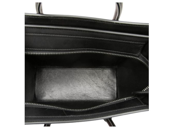 Céline Celine Luggage Nano Shopper Handbag Brown Black Red - view 4