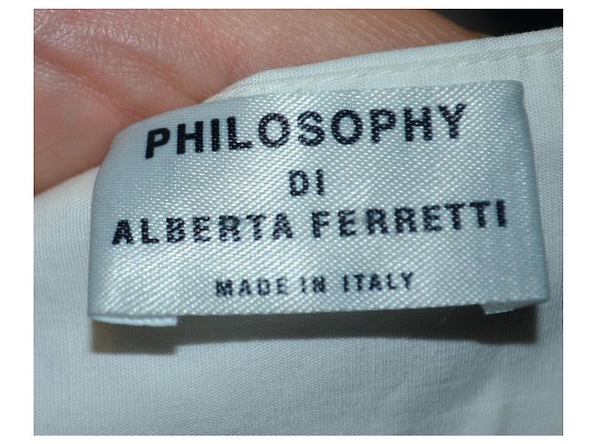 Philosophy Di Alberta Ferretti Top de seda blanco - vista 4