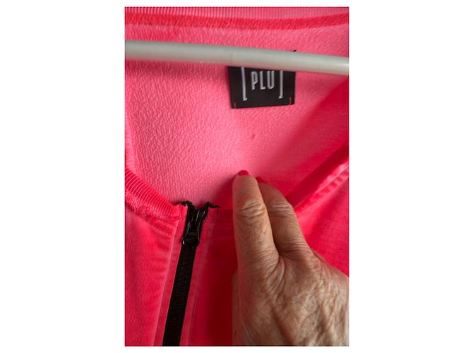 Munthe Plus Simonsen Giacca sportiva PLU rosa fluorescente con zip - vista 3