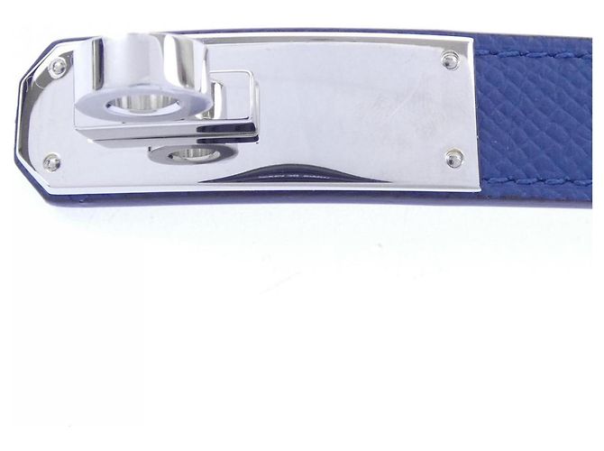Hermès Cintura Hermes Kelly Pocket 18mm Blu - vista 2