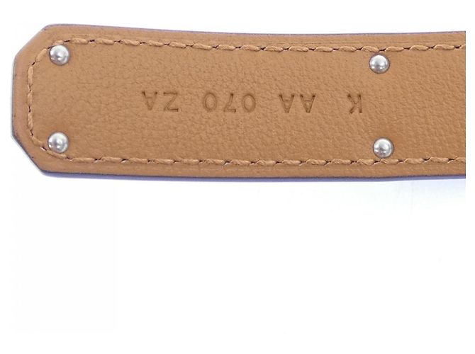 Hermès Cintura Hermes Kelly Pocket 18mm Blu - vista 3