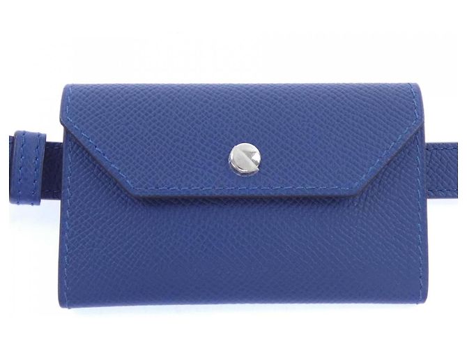 Hermès Cintura Hermes Kelly Pocket 18mm Blu - vista 5