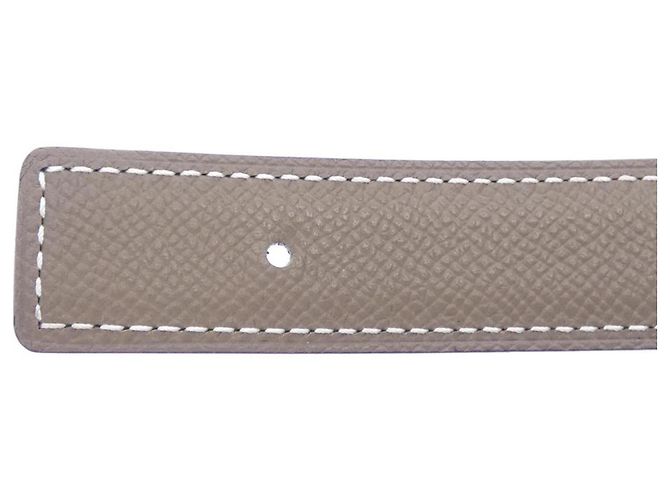 Hermès Cintura reversibile Hermes 24mm Nero Beige - vista 3