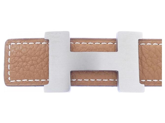 Hermès Cinturón reversible Hermes Mini Constance 24mm Castaño Negro - vista 2