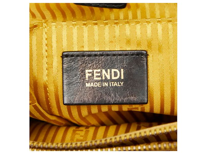 Borsa a spalla 2-Way Fendi Toujours Marrone Nero Bianco Giallo - vista 10