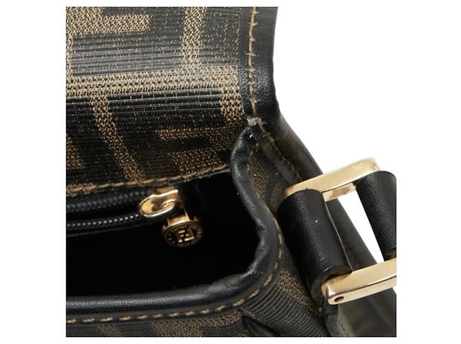 Borsa a tracolla Fendi Zucca Marrone - vista 10
