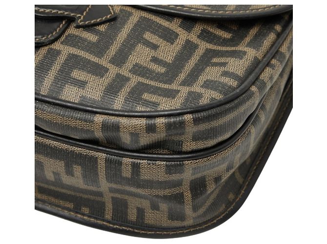 Borsa a tracolla Fendi Zucca Marrone - vista 4