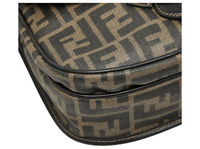 Borsa a tracolla Fendi Zucca Marrone - vista 5