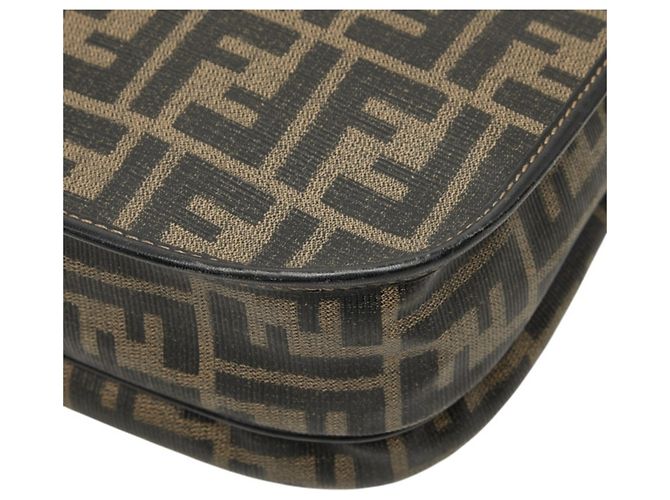 Borsa a tracolla Fendi Zucca Marrone - vista 6