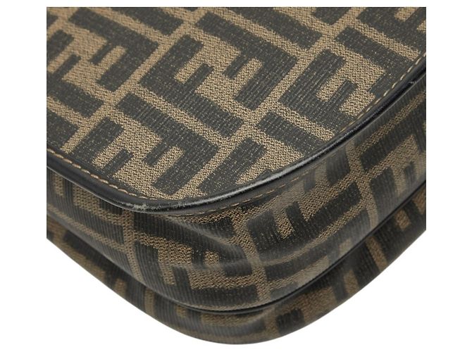 Borsa a tracolla Fendi Zucca Marrone - vista 7