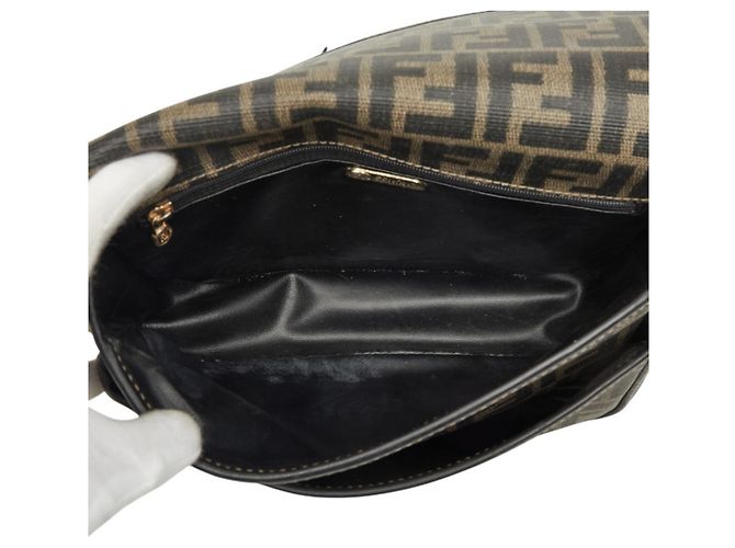 Borsa a tracolla Fendi Zucca Marrone - vista 8