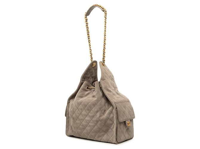 Borsa a tracolla Chanel Coco Mark 25 Medium con catena Beige - vista 2
