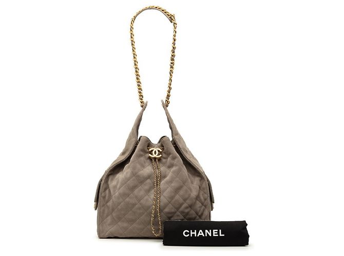 Borsa a tracolla Chanel Coco Mark 25 Medium con catena Beige - vista 7