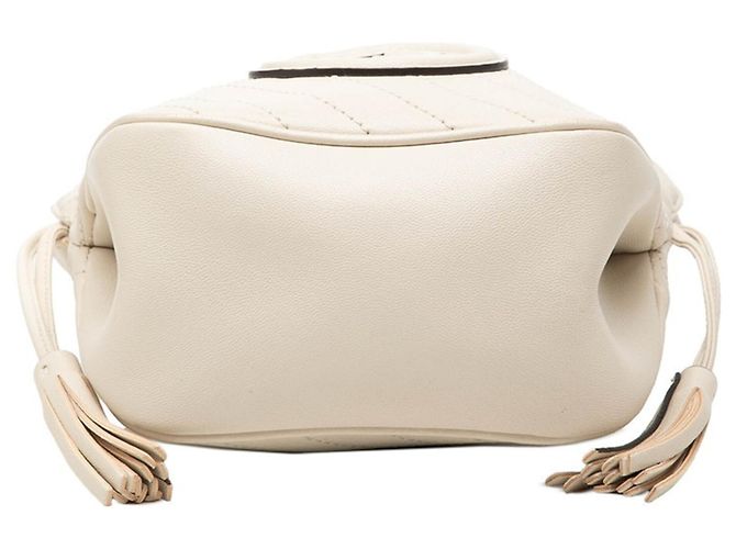 Borsa a tracolla Gucci Interlocking G Blondie con catena Bianco sporco - vista 3