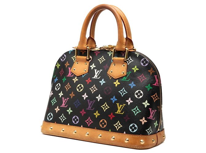 Borsa a mano Louis Vuitton Monogram Multicolor Alma Nero - vista 2