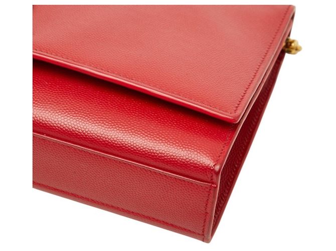 Borsa a tracolla con catena Saint Laurent Kate Rosso D'oro - vista 4