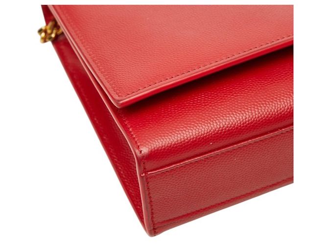 Borsa a tracolla con catena Saint Laurent Kate Rosso D'oro - vista 5