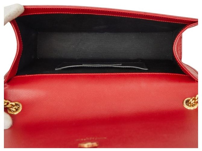 Borsa a tracolla con catena Saint Laurent Kate Rosso D'oro - vista 8