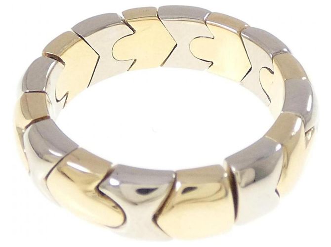 Bulgari Anello a fascia Bvlgari in oro bianco e oro giallo - vista 3