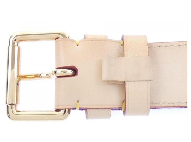 Louis Vuitton Denim Bleached Gürtel Pink Blau - Ansicht 3