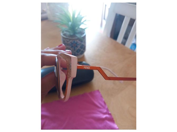Gafas de sol Fendi FF 0137/S Rosa Naranja Metálico - vista 3