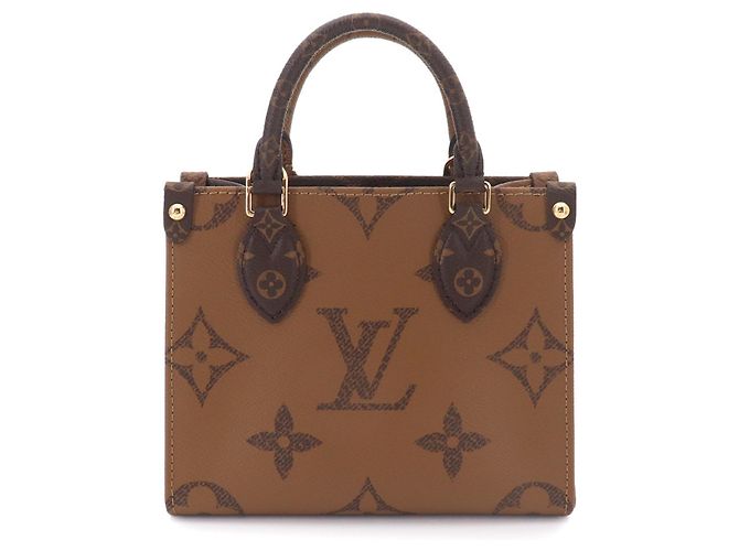 Borsa Louis Vuitton OnTheGo BB Monogram Giant Reverse Marrone - vista 2