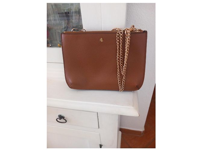 Borsa a tracolla Lauren Ralph Lauren in pelle marrone - vista 2