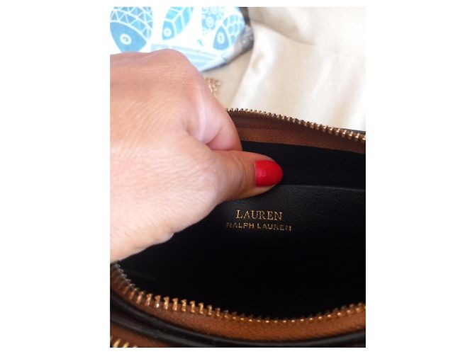 Borsa a tracolla Lauren Ralph Lauren in pelle marrone - vista 3