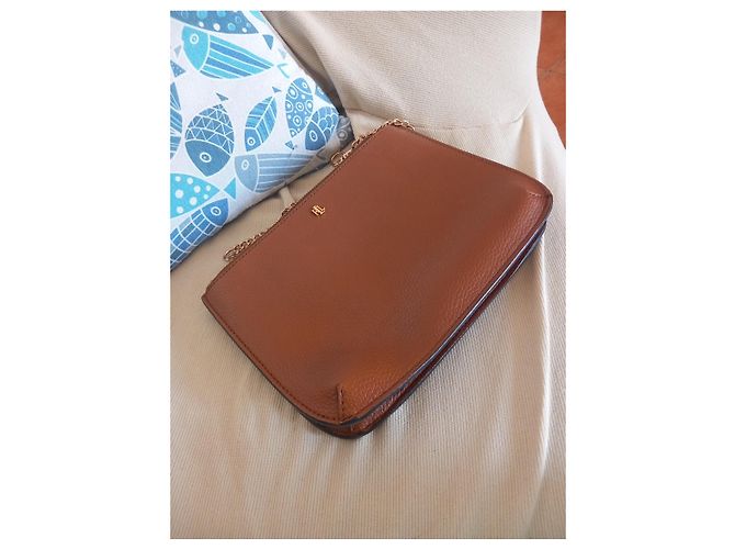 Borsa a tracolla Lauren Ralph Lauren in pelle marrone - vista 5