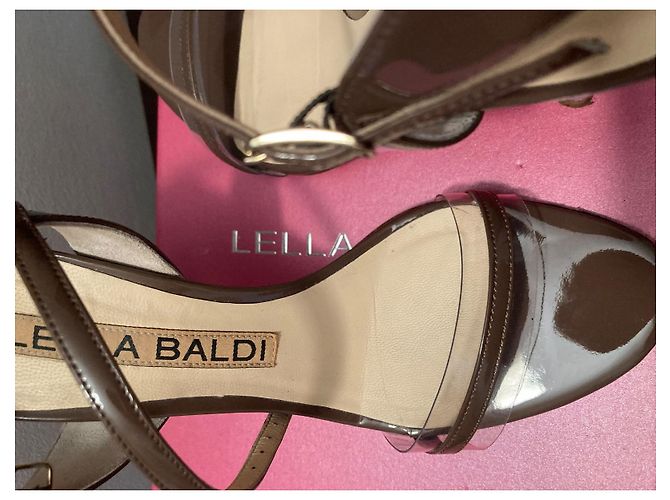 Autre Marque Sandali marroni con tacco alto Lella Baldi Marrone - vista 9