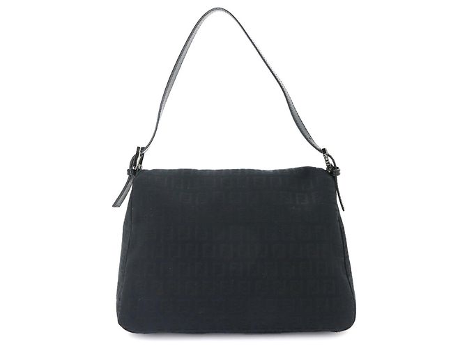 Borsa a spalla Fendi Zucchino Mamma Baguette Nero - vista 3