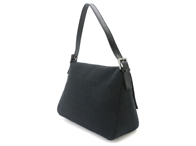 Borsa a spalla Fendi Zucchino Mamma Baguette Nero - vista 4