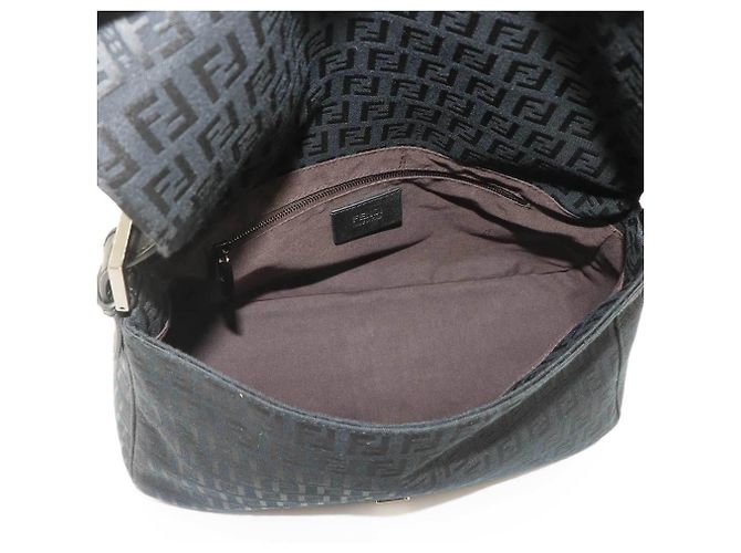 Borsa a spalla Fendi Zucchino Mamma Baguette Nero - vista 7