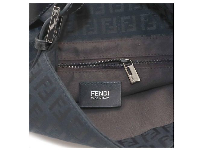 Borsa a spalla Fendi Zucchino Mamma Baguette Nero - vista 8
