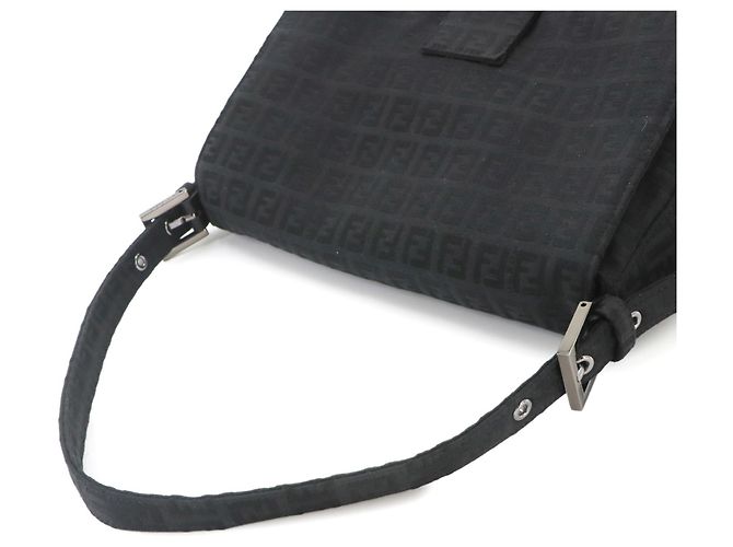 Fendi Zucchino Mamma Baguette Schultertasche Schwarz - Ansicht 5