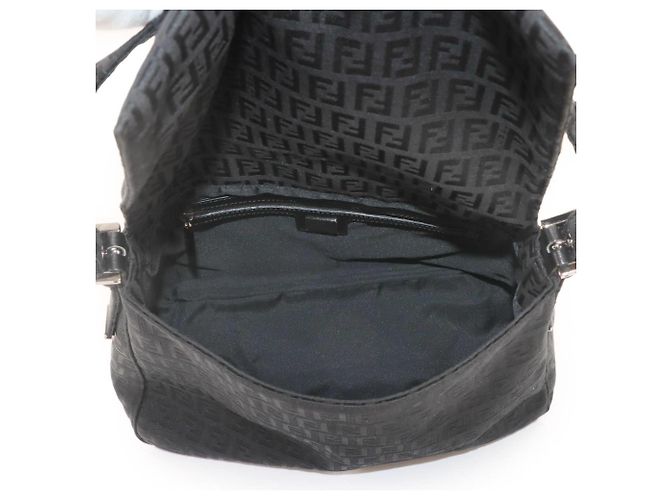 Fendi Zucchino Mamma Baguette Schultertasche Schwarz - Ansicht 6