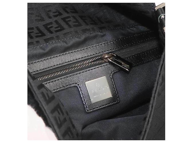 Fendi Zucchino Mamma Baguette Schultertasche Schwarz - Ansicht 7